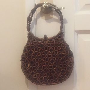 [Unknown] Vintage Boho Natural Wooden Hippie Purse